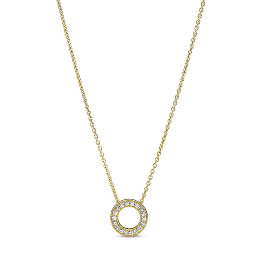 Pandora Logo Pavé Circle Collier Necklace Premium Fashion Jewelry Gift Collection