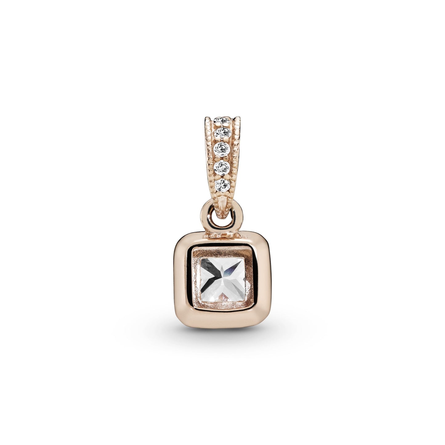 Square Sparkle Halo Pendant Premium Fashion Jewelry Gift Collection