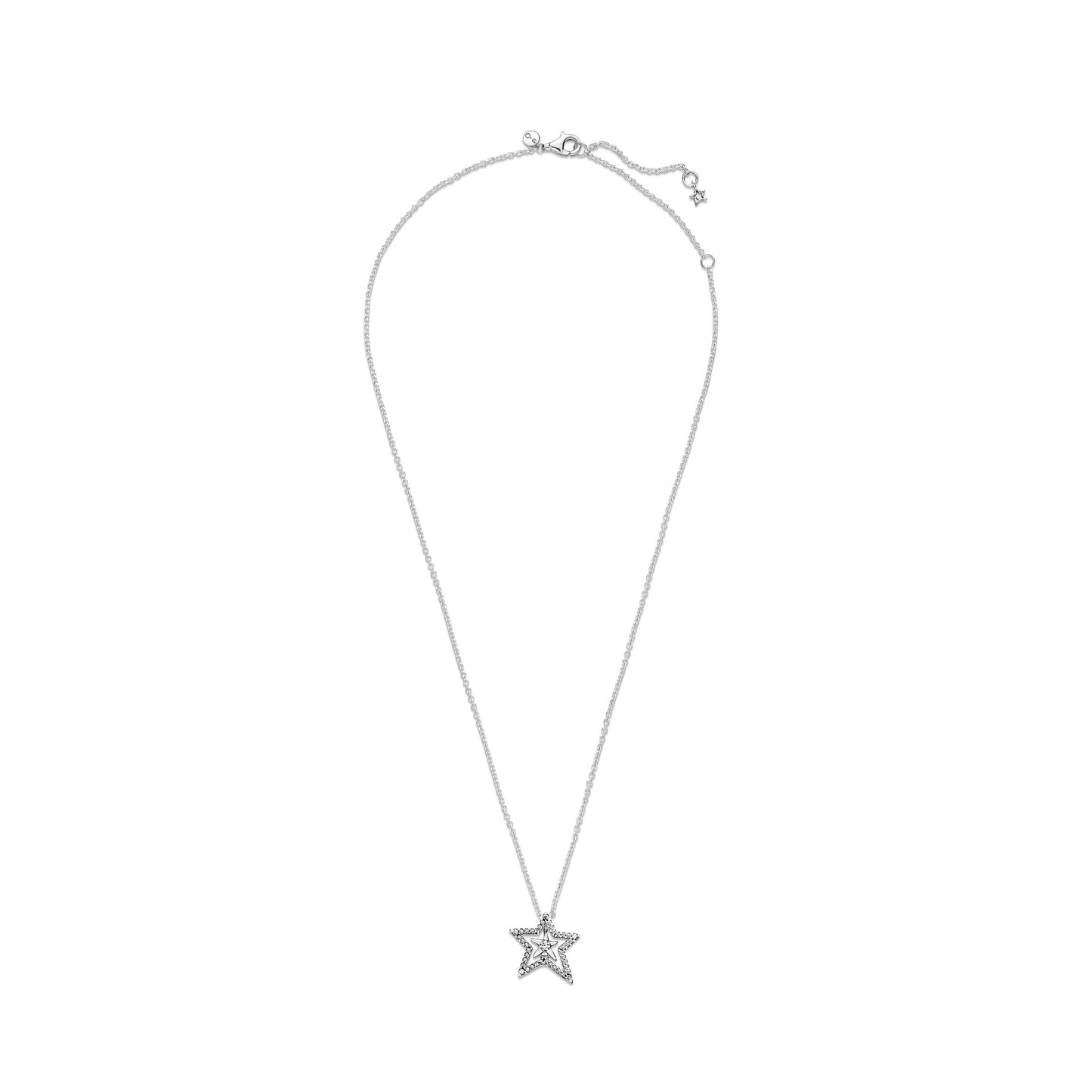 Pavé Asymmetric Star Collier Necklace Premium Fashion Jewelry Gift Collection