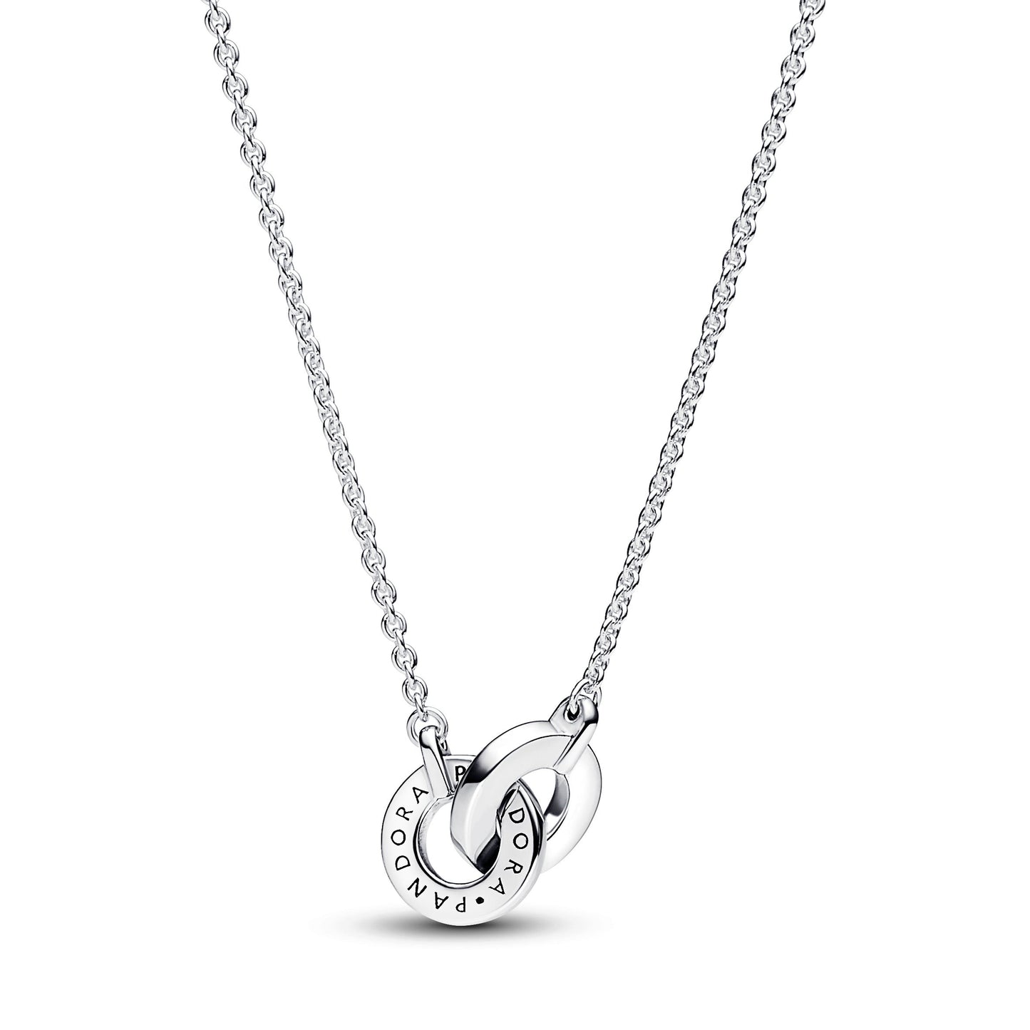 Pandora Signature Intertwined Pavé Pendant Necklace Premium Fashion Jewelry Gift Collection