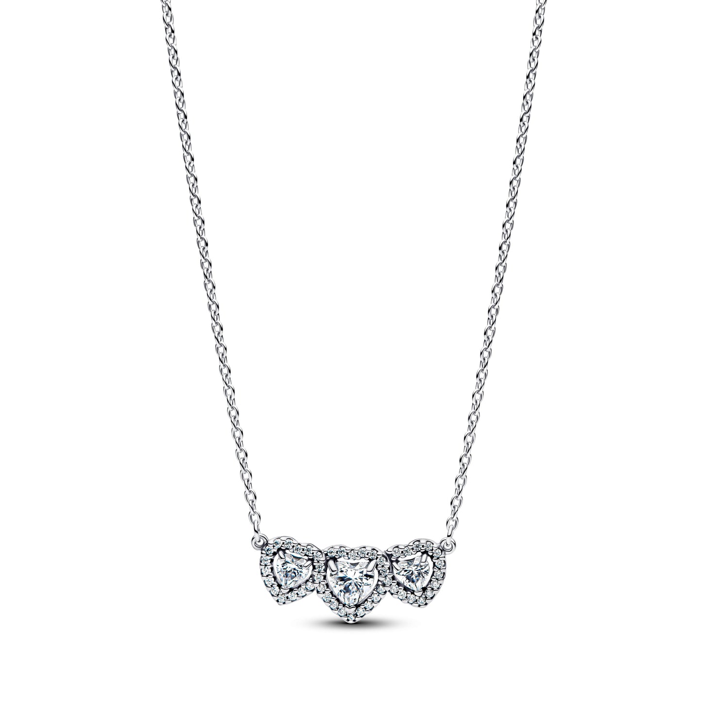 Halo Heart Trilogy Collier Necklace Premium Fashion Jewelry Gift Collection