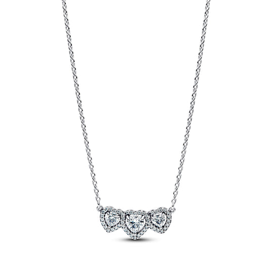 Halo Heart Trilogy Collier Necklace Premium Fashion Jewelry Gift Collection