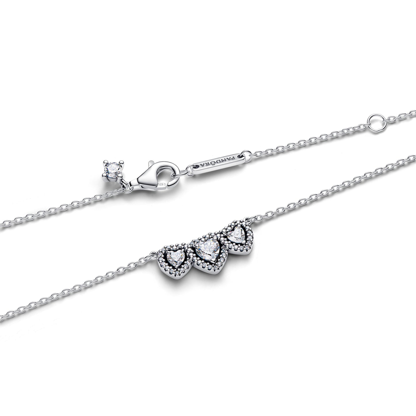 Halo Heart Trilogy Collier Necklace Premium Fashion Jewelry Gift Collection