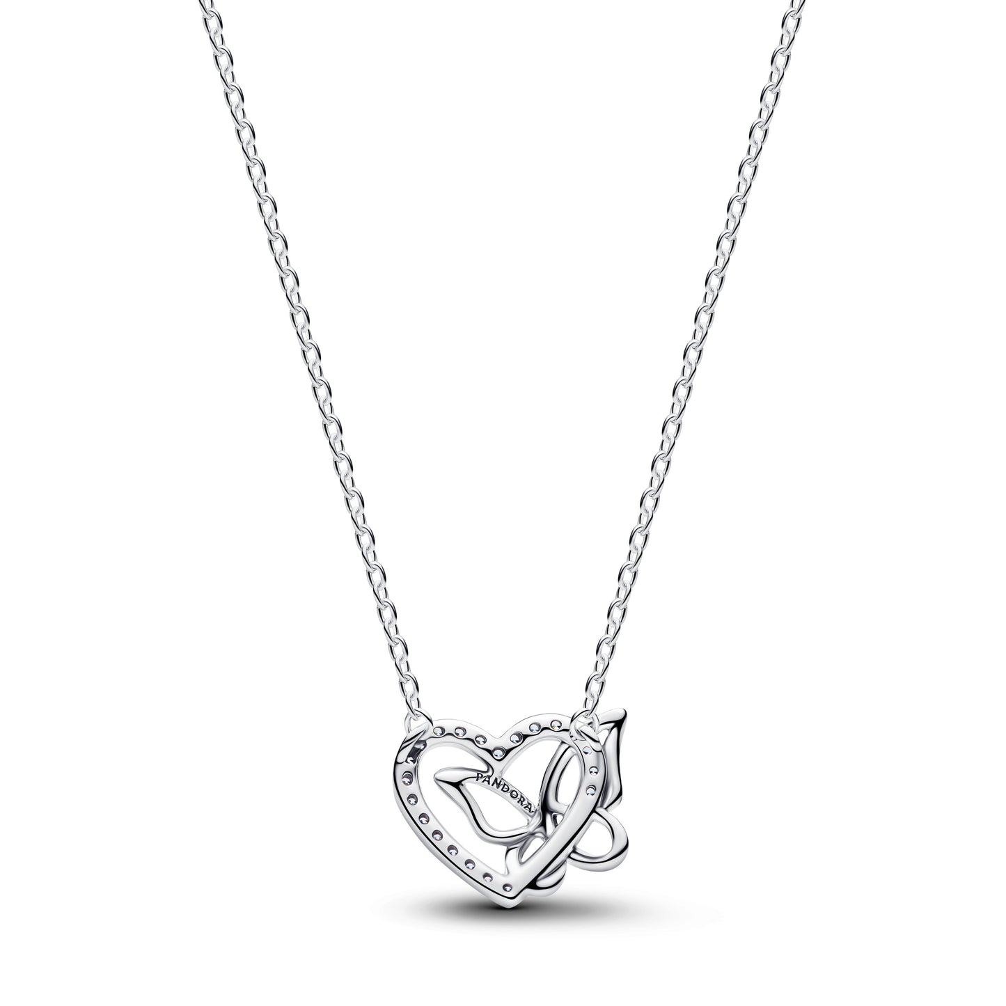 Entwined Heart & Butterfly Pendant Necklace Premium Fashion Jewelry Gift Collection