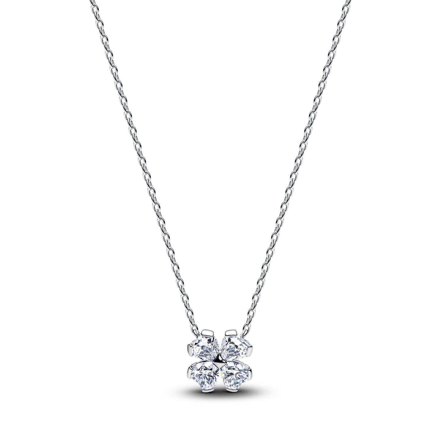 Sparkling Lucky Clover Pendant Necklace Premium Fashion Jewelry Gift Collection