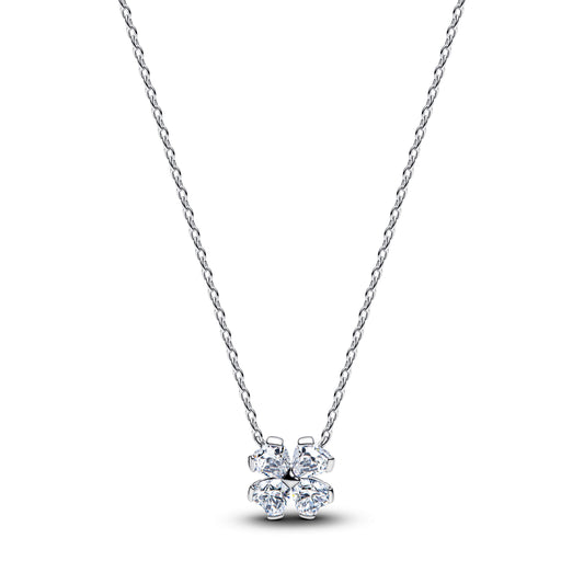 Sparkling Lucky Clover Pendant Necklace Premium Fashion Jewelry Gift Collection