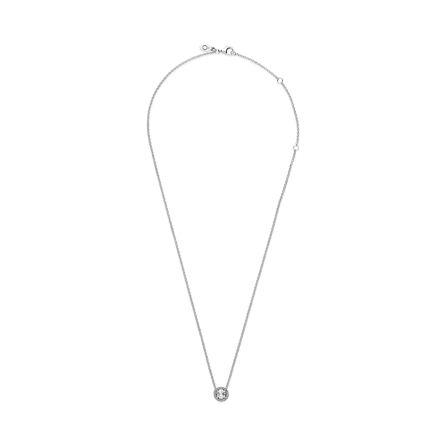 Round Sparkle Halo Necklace Premium Fashion Jewelry Gift Collection