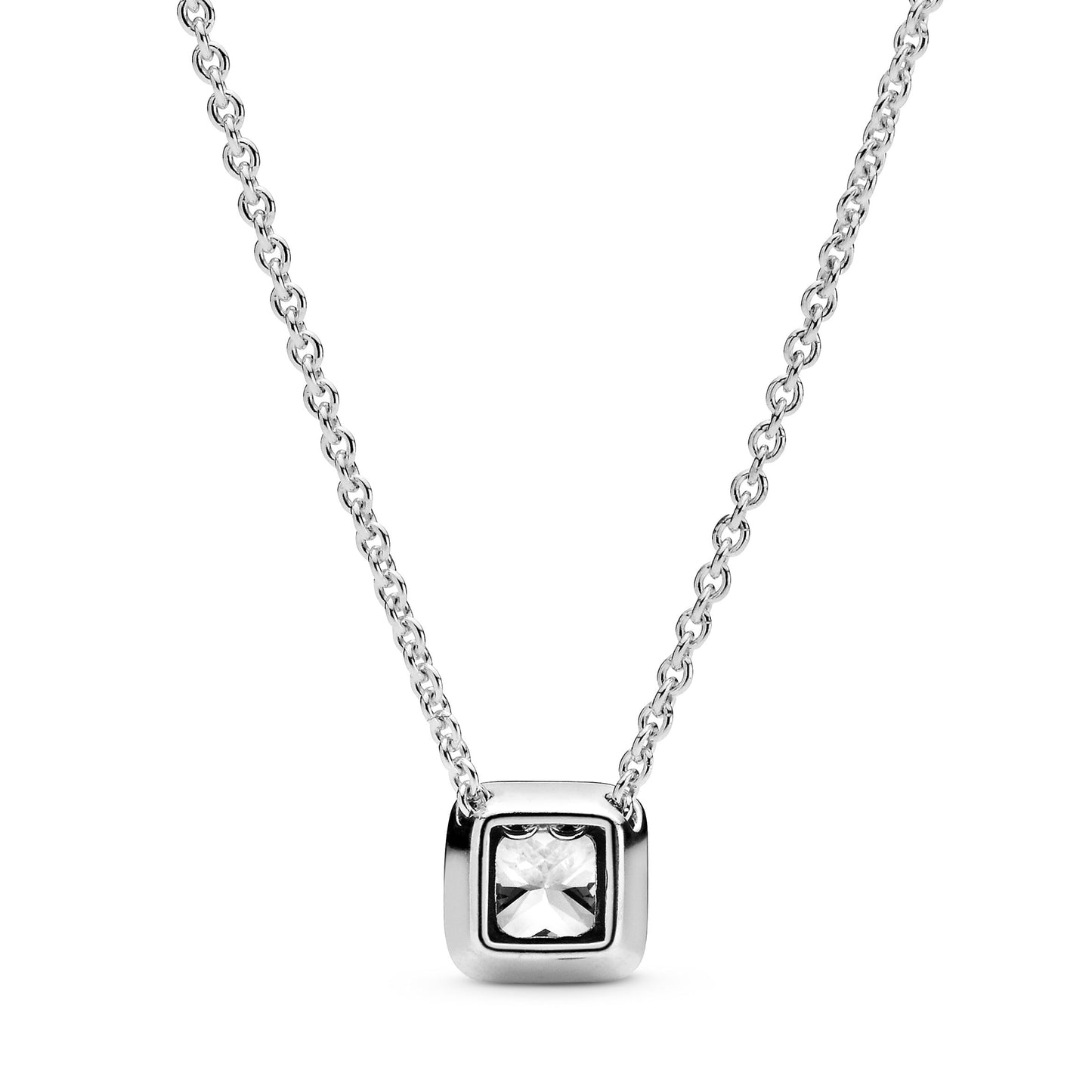 Square Sparkle Halo Necklace Premium Fashion Jewelry Gift Collection