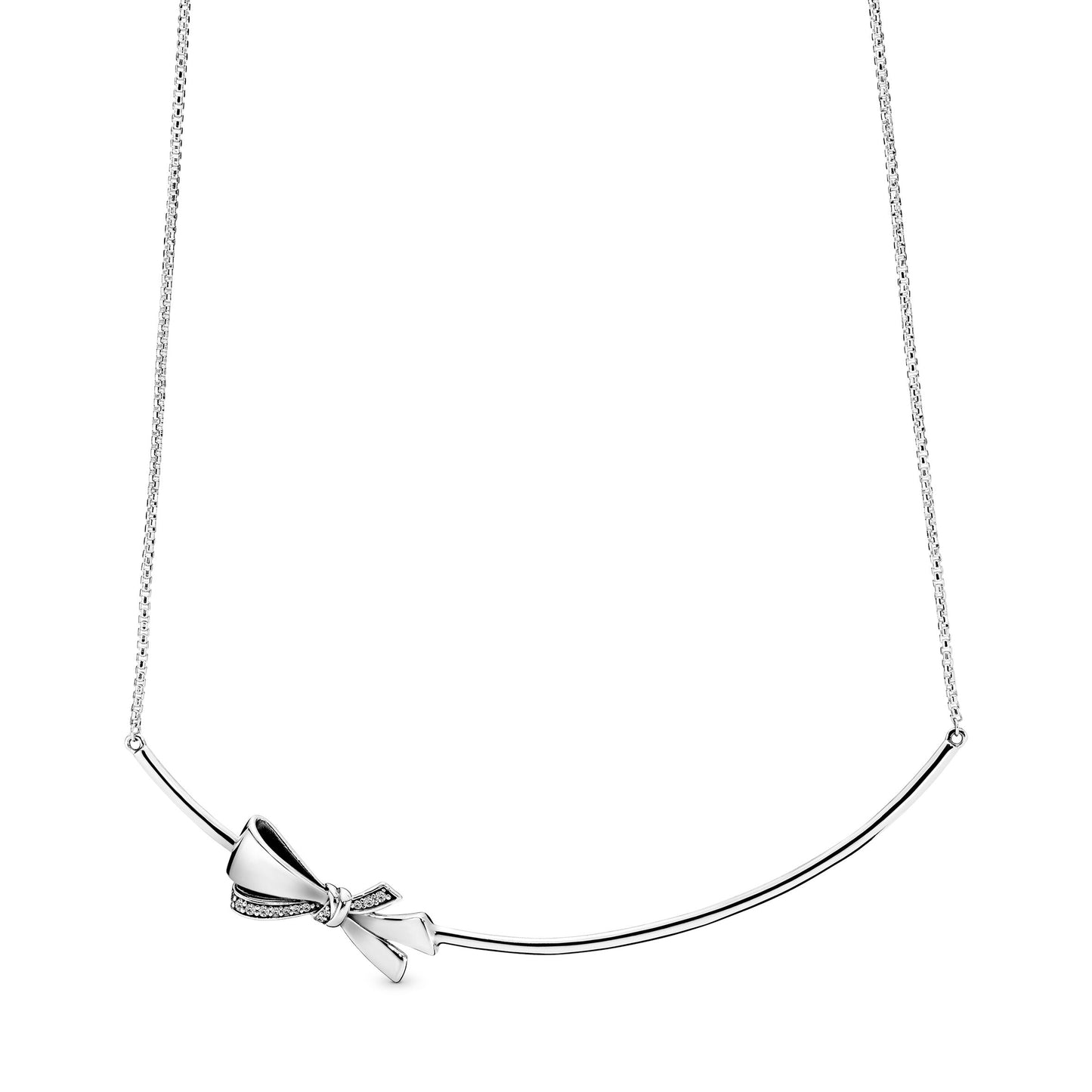 Sparkling Bow Necklace Premium Fashion Jewelry Gift Collection