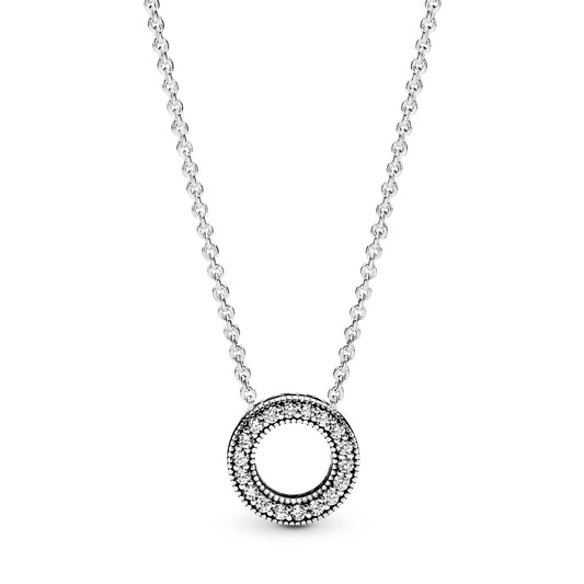 Pandora Logo Pavé Circle Collier Necklace Premium Fashion Jewelry Gift Collection