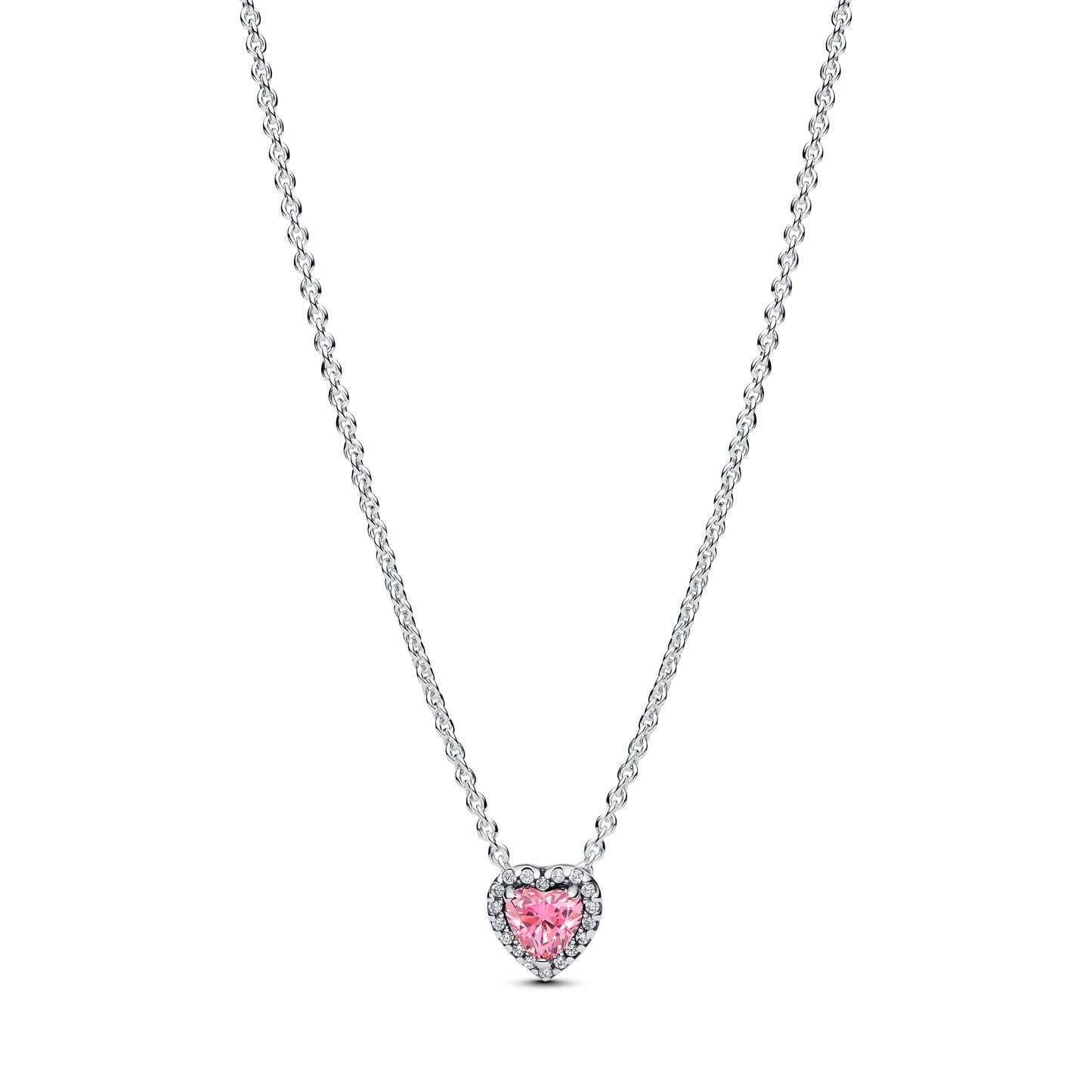 Pink Elevated Heart Necklace Premium Fashion Jewelry Gift Collection
