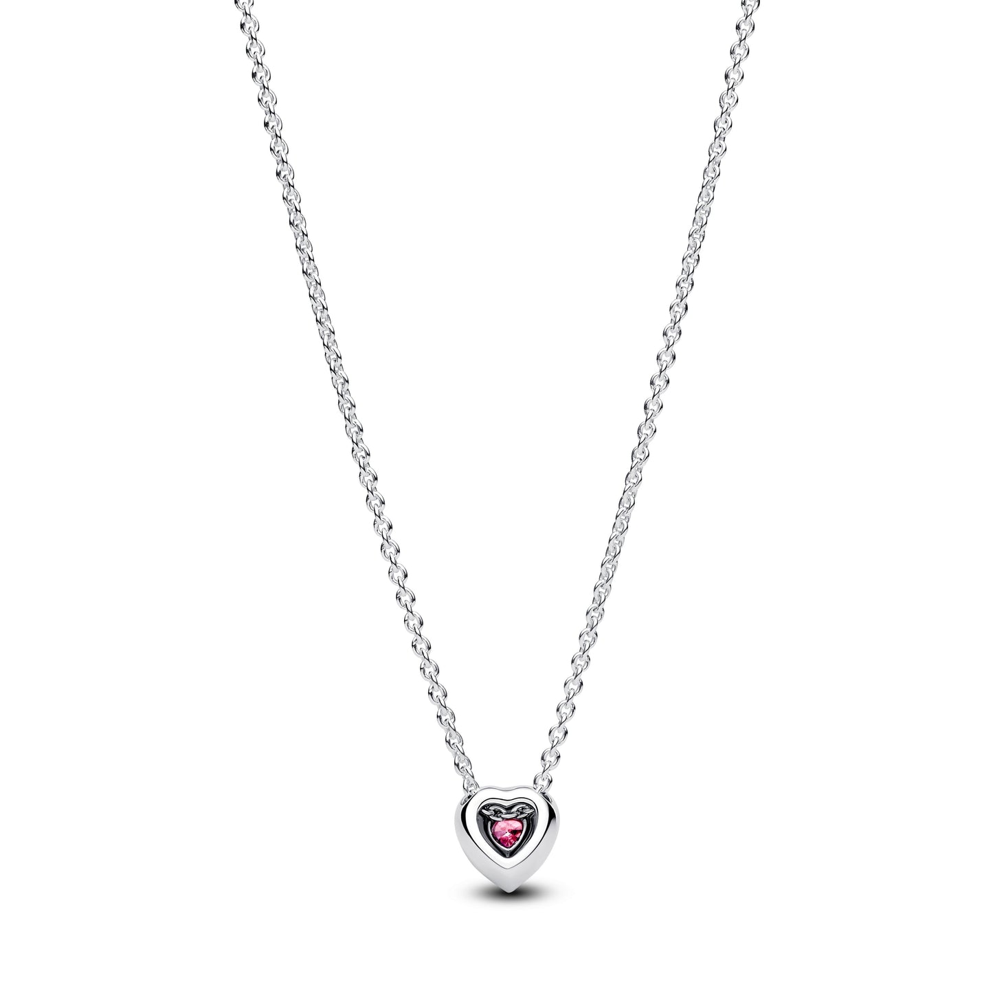 Pink Elevated Heart Necklace Premium Fashion Jewelry Gift Collection