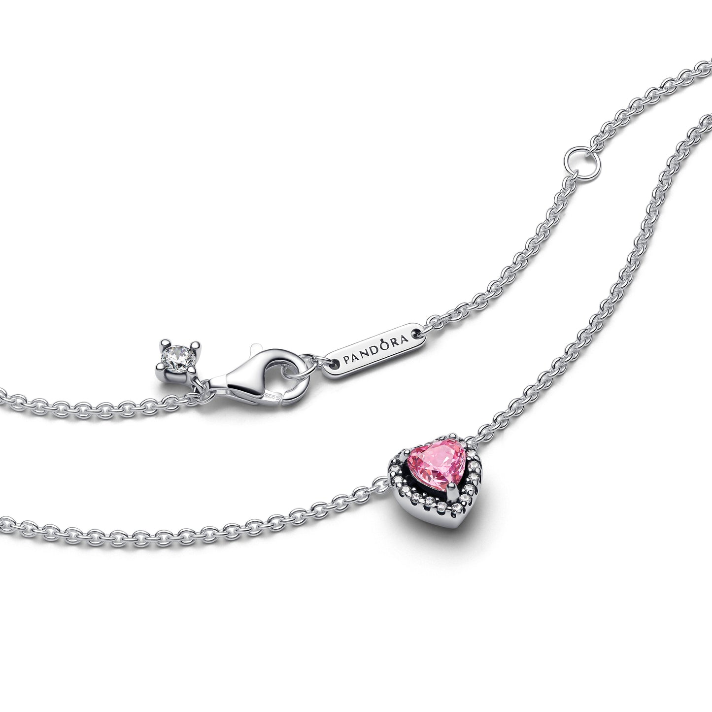 Pink Elevated Heart Necklace Premium Fashion Jewelry Gift Collection