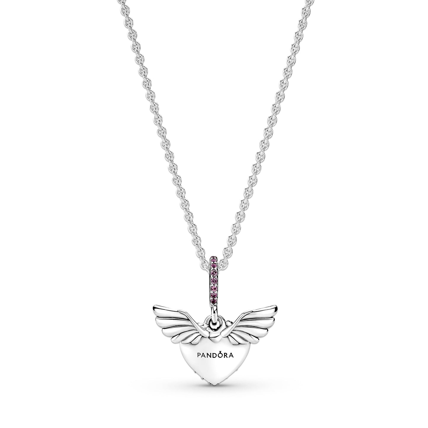 Pavé Heart & Angel Wings Necklace Premium Fashion Jewelry Gift Collection