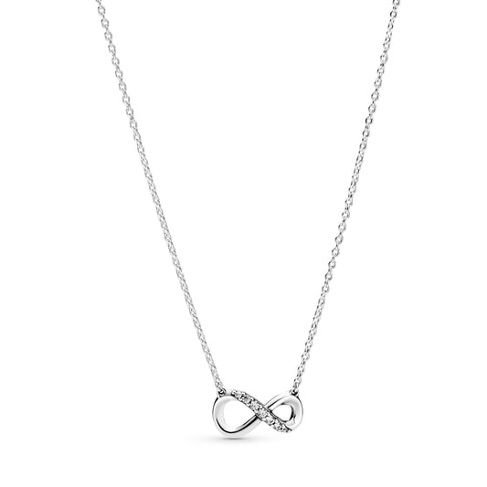 Sparkling Infinity Collier Necklace Premium Fashion Jewelry Gift Collection