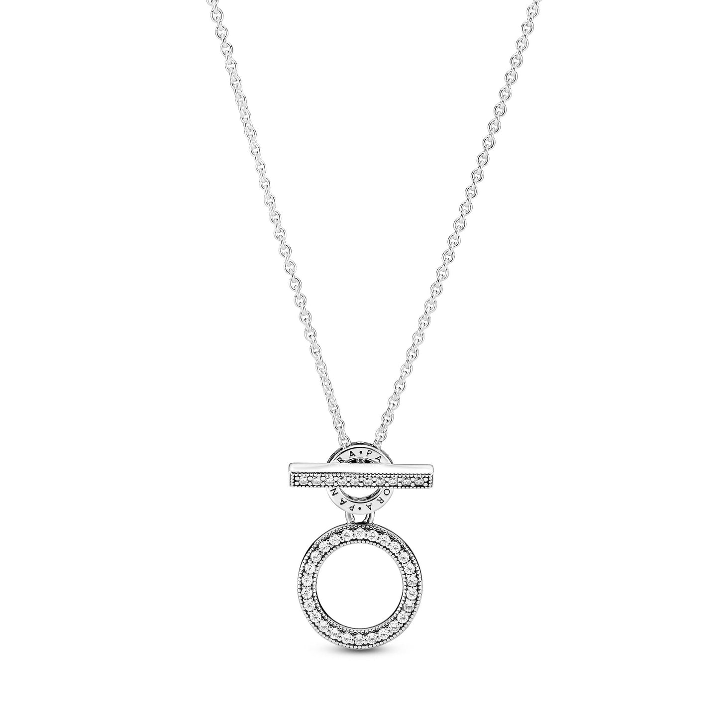 Double Hoop T-bar Necklace Premium Fashion Jewelry Gift Collection
