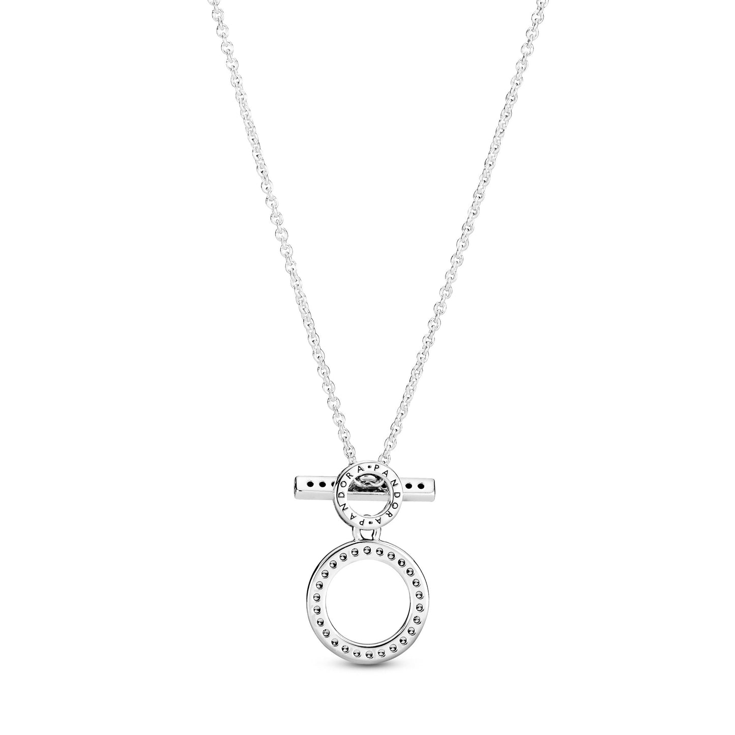 Double Hoop T-bar Necklace Premium Fashion Jewelry Gift Collection