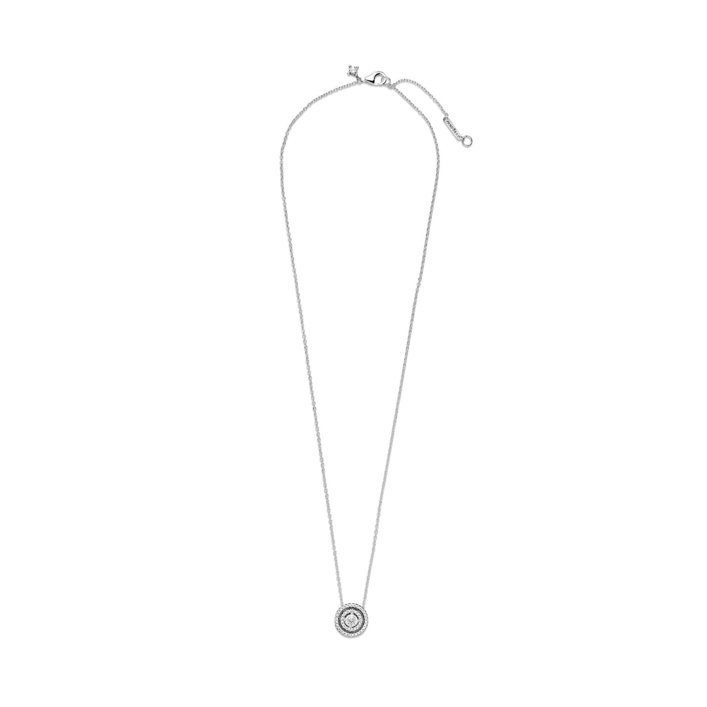 Sparkling Double Halo Collier Necklace Premium Fashion Jewelry Gift Collection