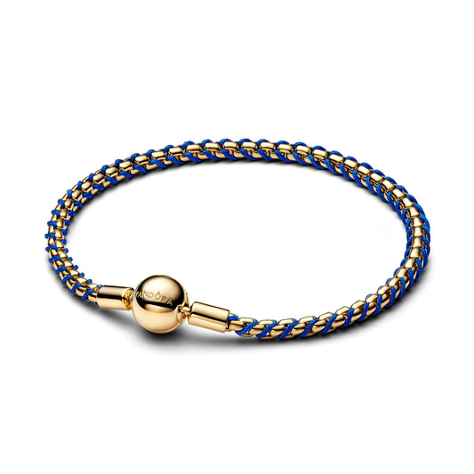 Blue Cord Box Chain Bracelet Premium Fashion Jewelry Gift Collection