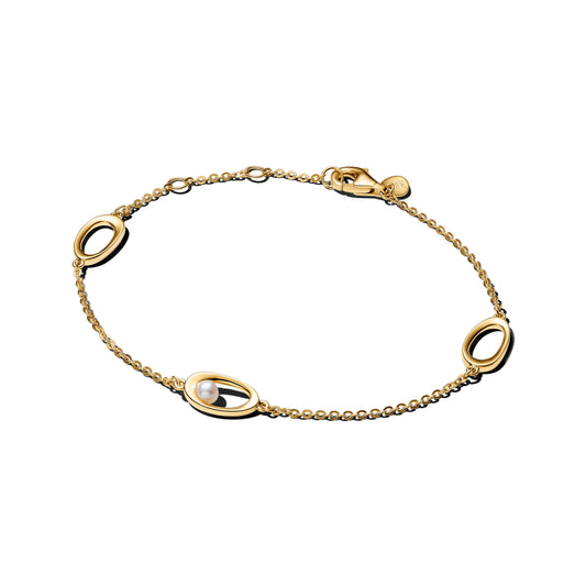 Organically Shaped Oval & Treated Freshwater Cultured Pearl Bracelet Premium Fashion Jewelry Gift Collection