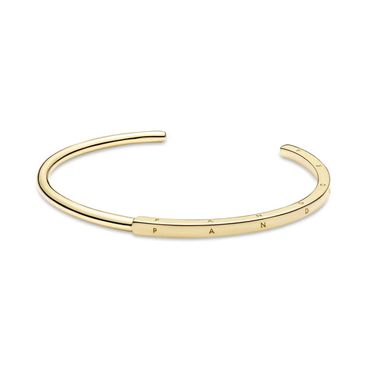 Pandora Signature I-D (Open) bangle Premium Fashion Jewelry Gift Collection