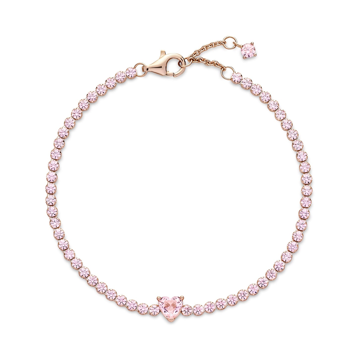 Sparkling Heart Tennis Bracelet Premium Fashion Jewelry Gift Collection