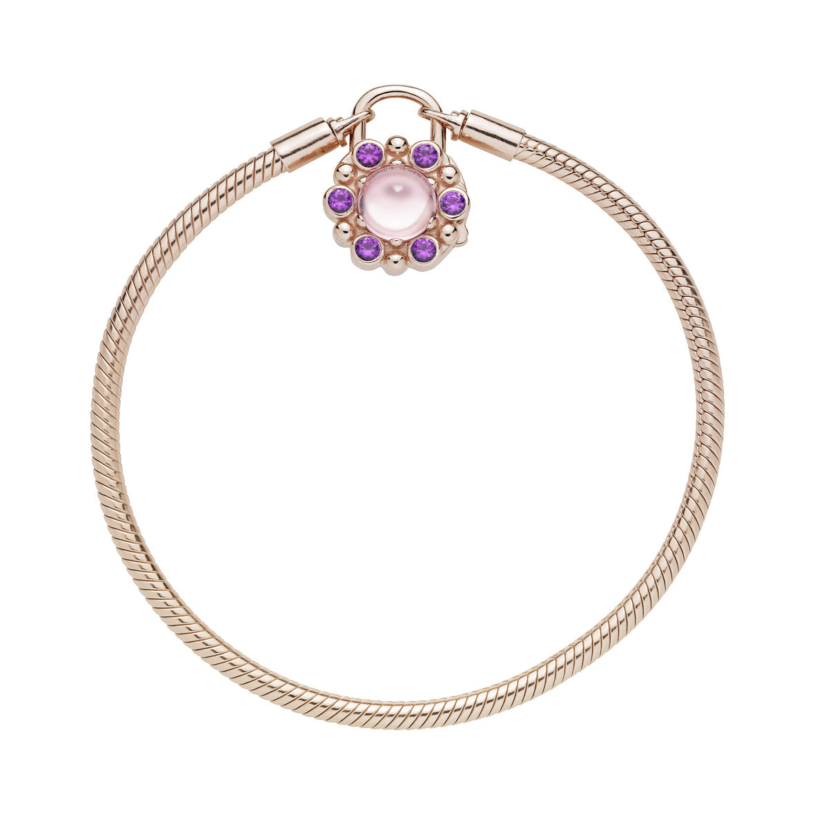 Moments Heraldic Radiance Padlock Clasp Bracelet Premium Fashion Jewelry Gift Collection