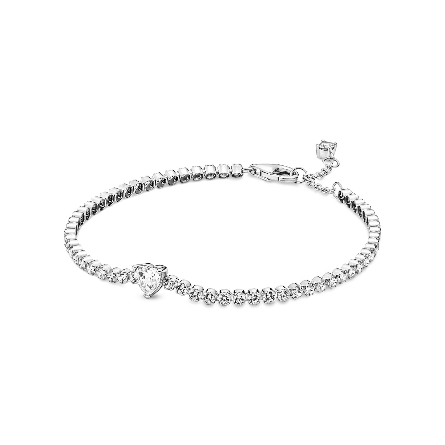 Sparkling Heart Tennis Bracelet Premium Fashion Jewelry Gift Collection