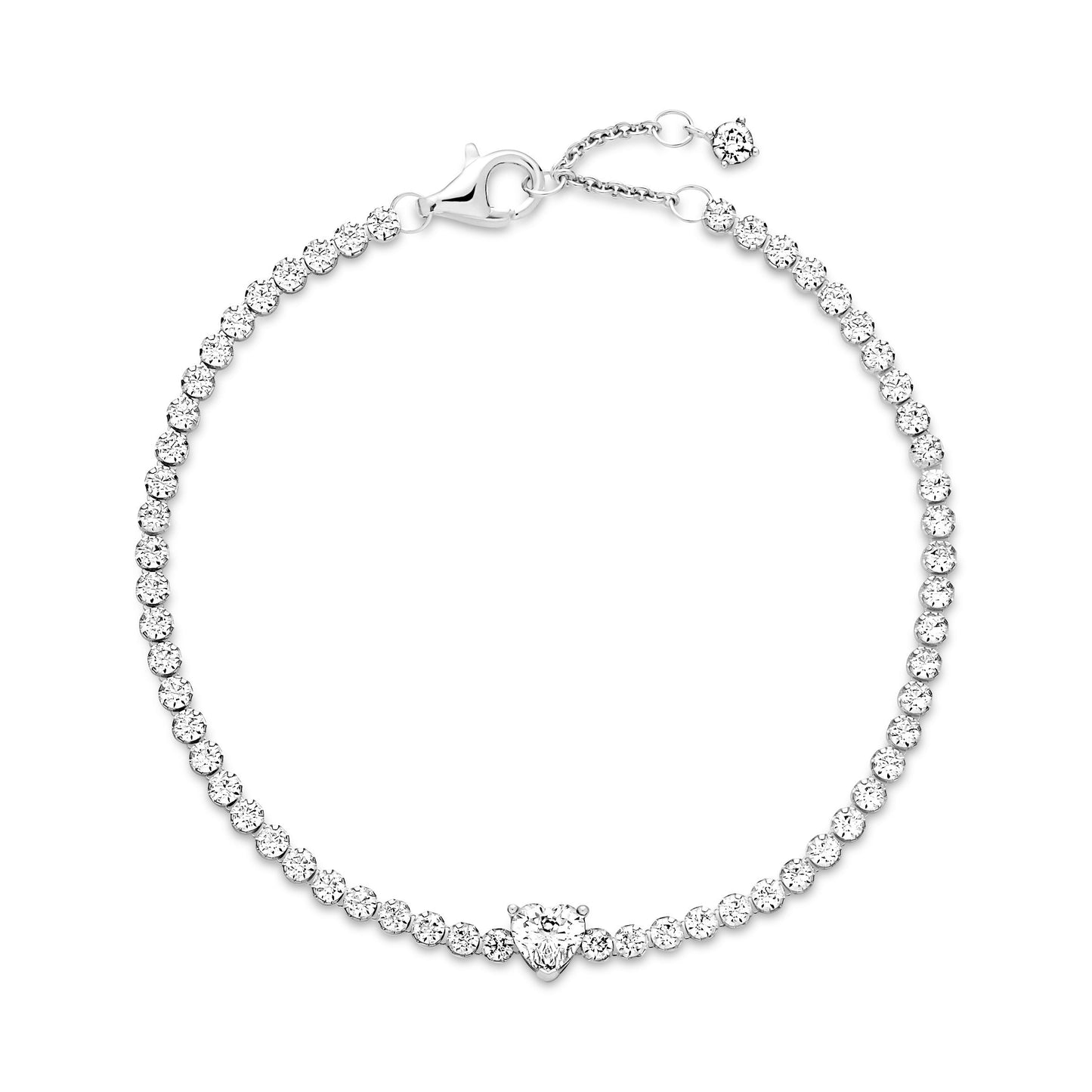 Sparkling Heart Tennis Bracelet Premium Fashion Jewelry Gift Collection