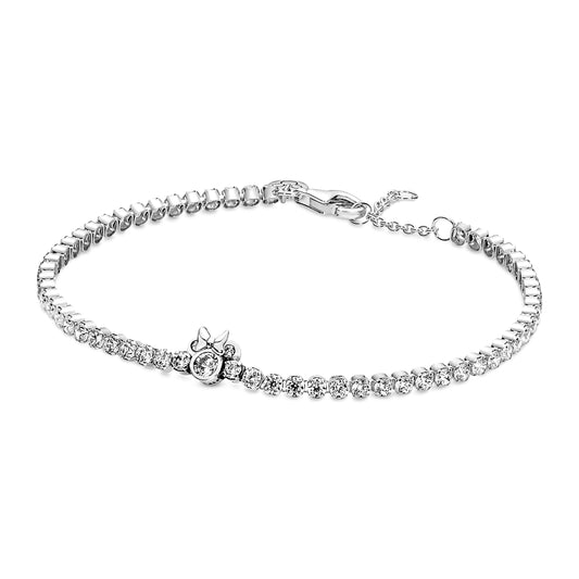 Disney Minnie Mouse Tennis Bracelet Premium Fashion Jewelry Gift Collection