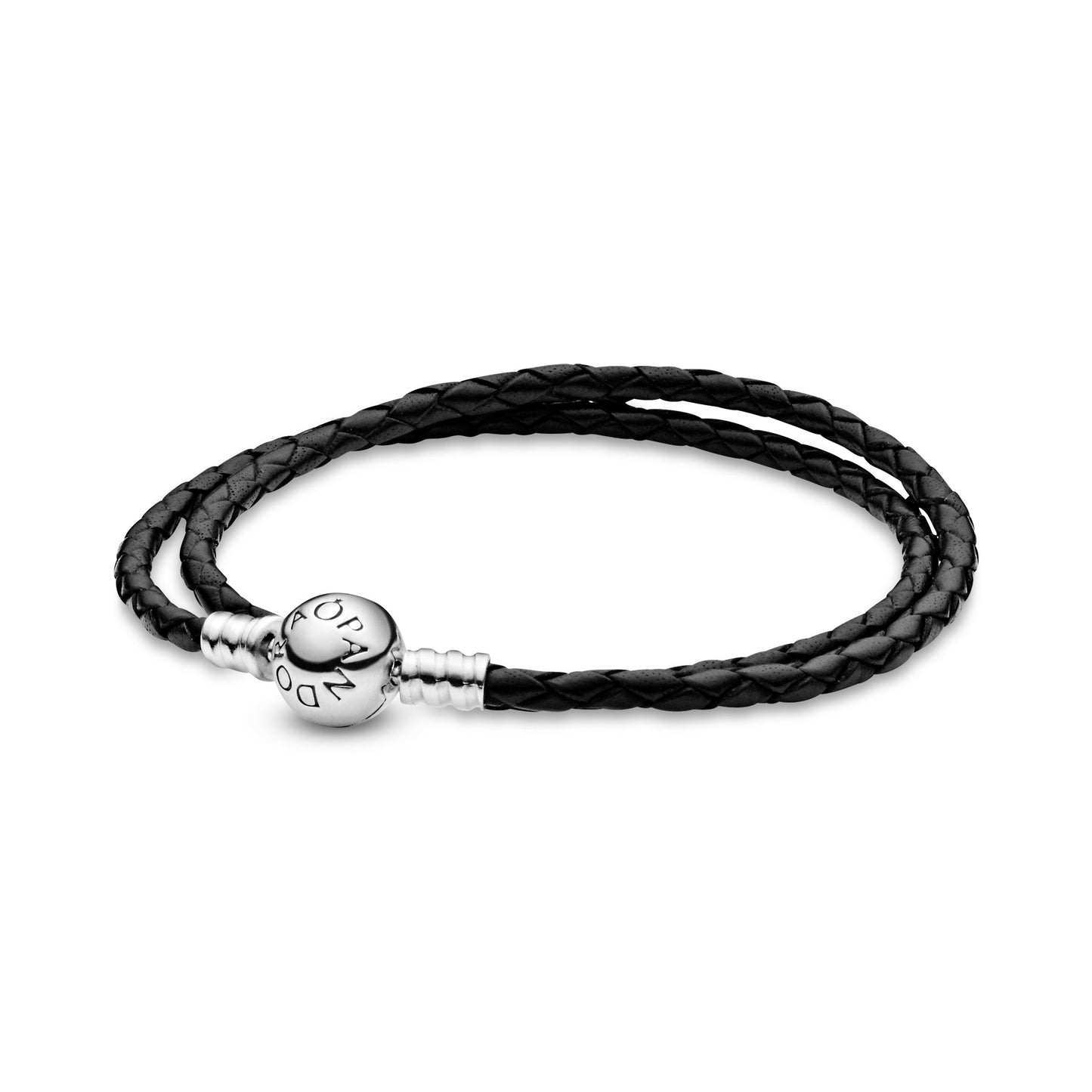 Pandora Moments Double Black Leather Bracelet Premium Fashion Jewelry Gift Collection