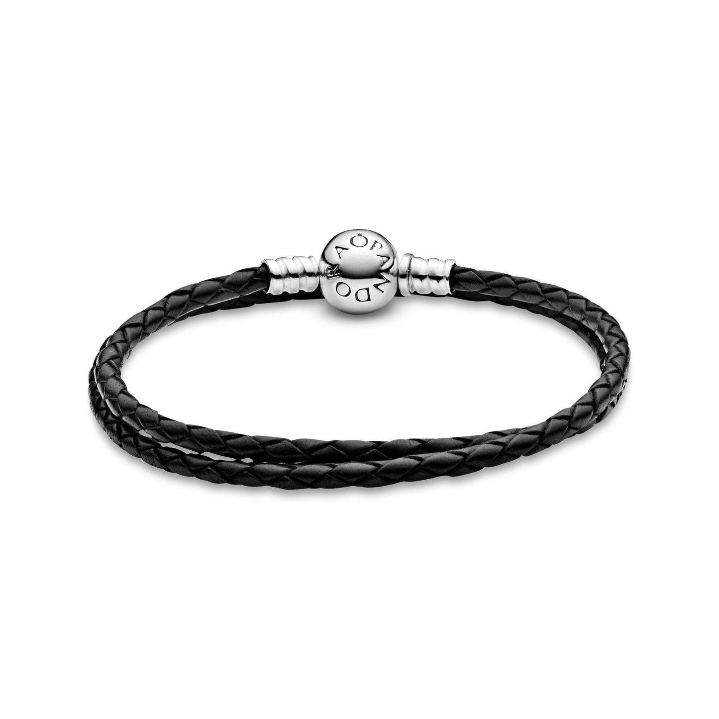 Pandora Moments Double Black Leather Bracelet Premium Fashion Jewelry Gift Collection