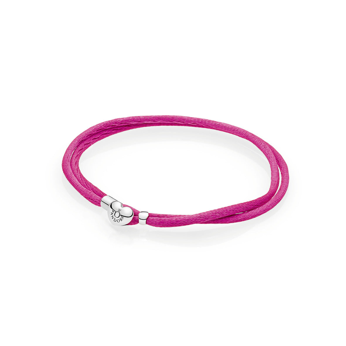 Pandora Moments Fabric Cord Bracelet, Hot Pink Premium Fashion Jewelry Gift Collection