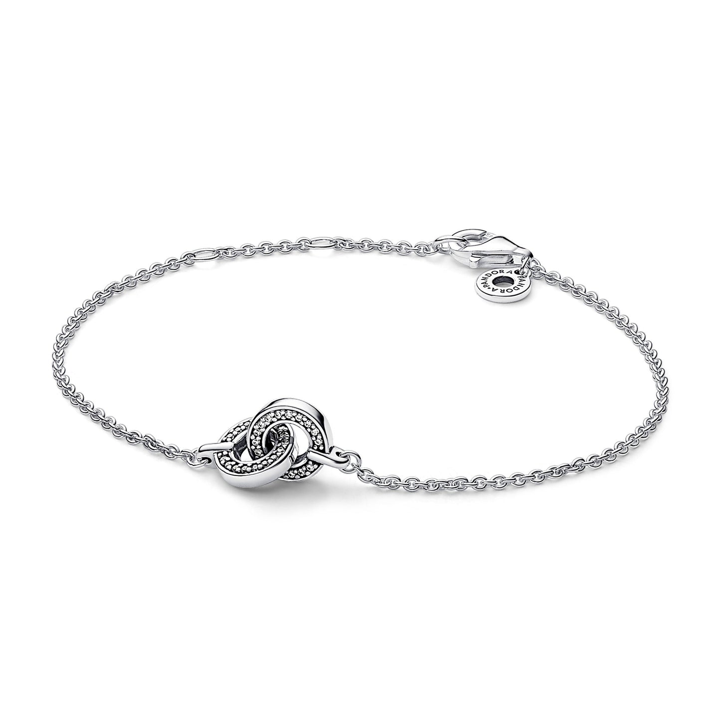 Pandora Signature Intertwined Pavé Chain Bracelet Premium Fashion Jewelry Gift Collection