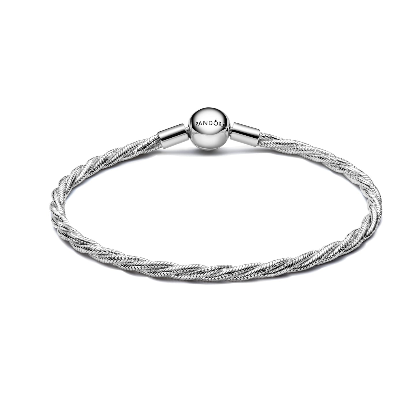 Round Pandora Clasp Twisted Snake Chain Premium Fashion Jewelry Gift Collection