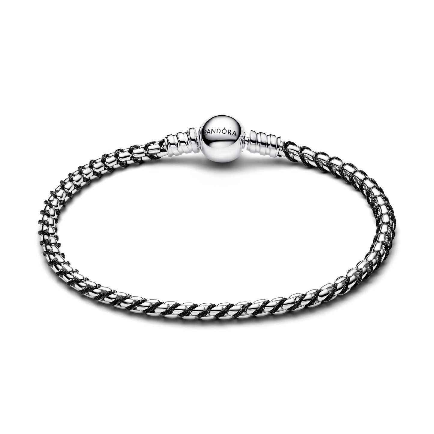 Black Cord Box Chain Bracelet Premium Fashion Jewelry Gift Collection
