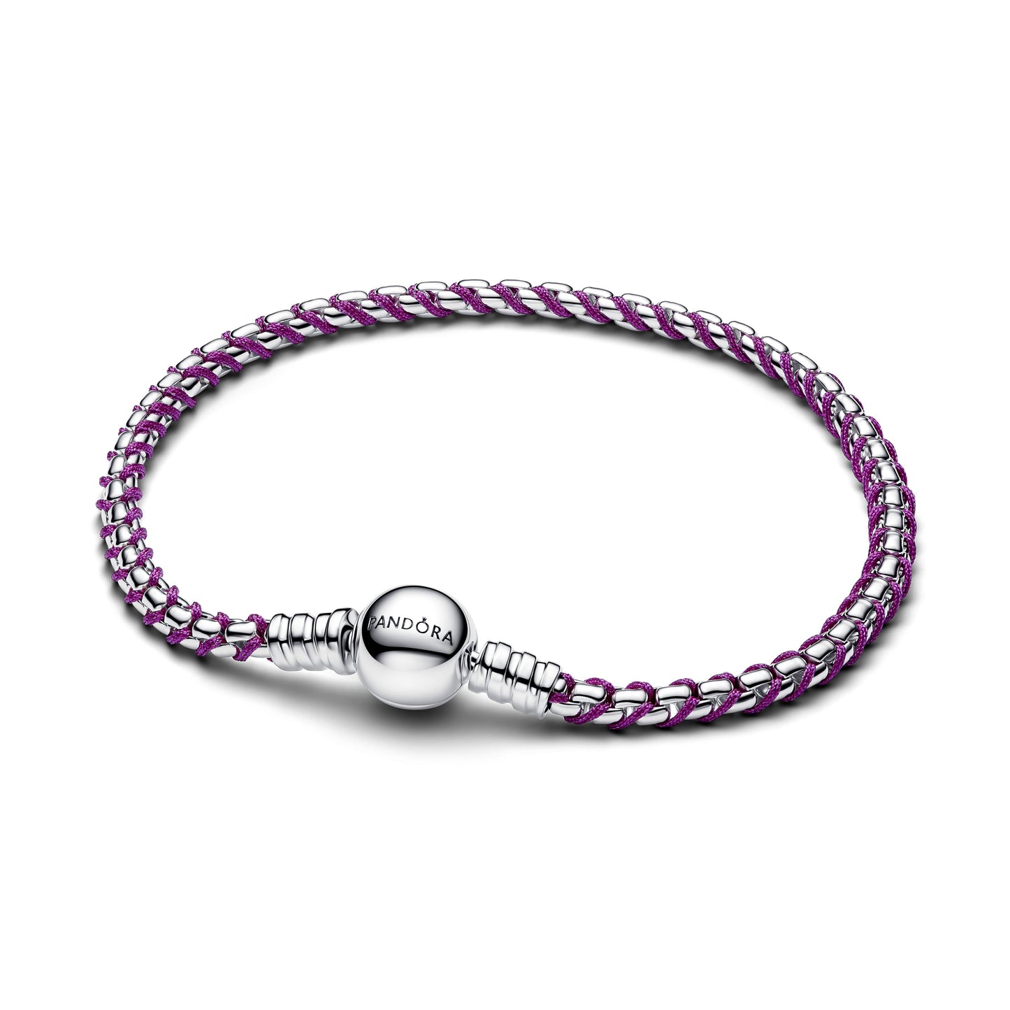 Purple Cord Box Chain Bracelet Premium Fashion Jewelry Gift Collection