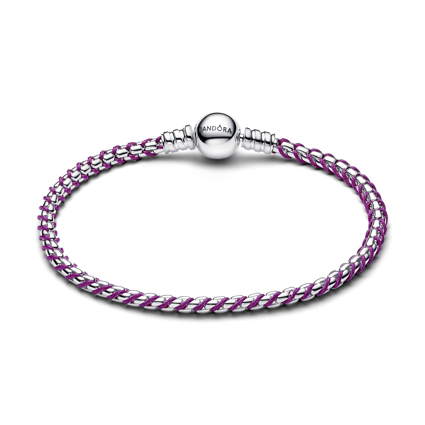 Purple Cord Box Chain Bracelet Premium Fashion Jewelry Gift Collection