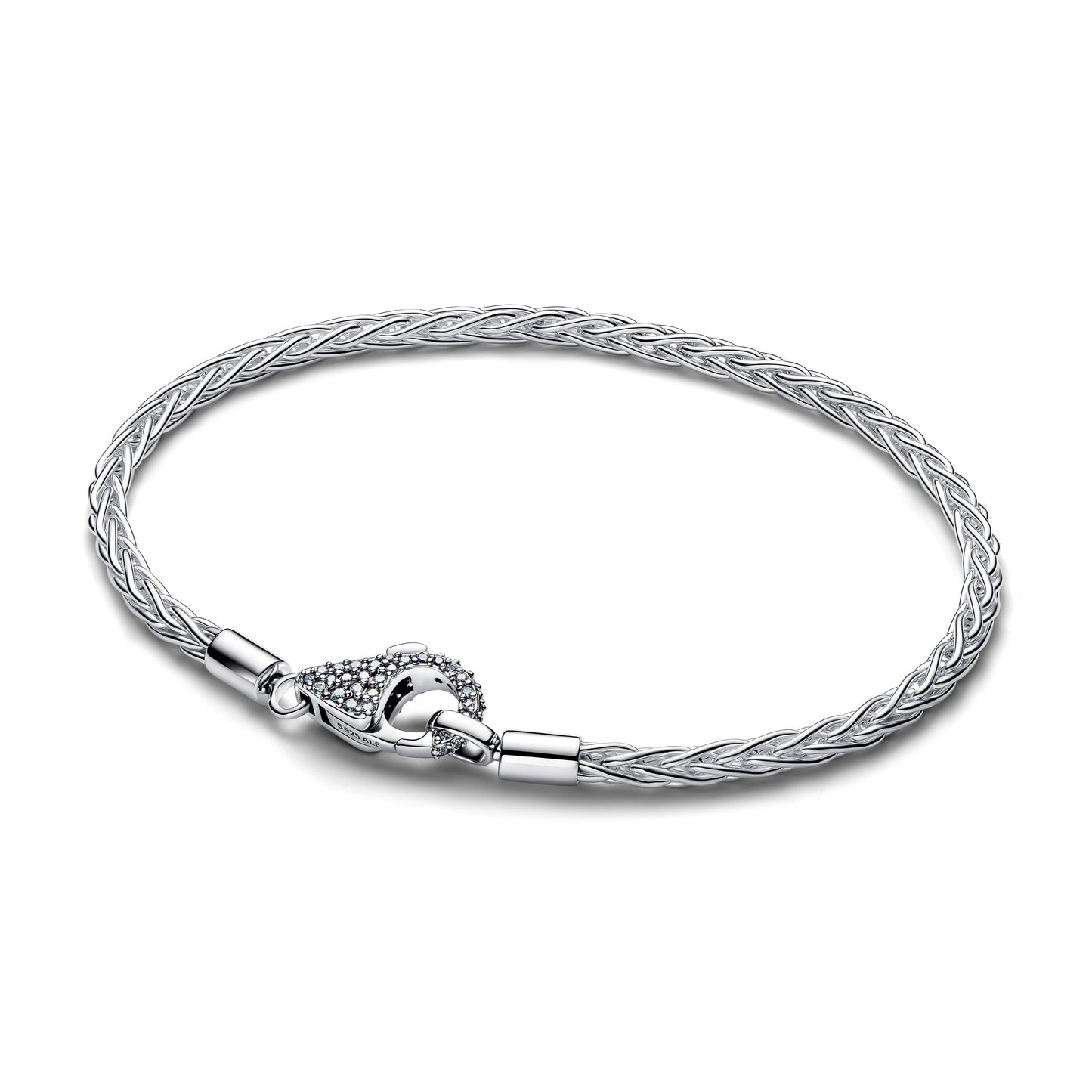 Pavé Clasp Foxtail Chain Charm Bracelet Premium Fashion Jewelry Gift Collection