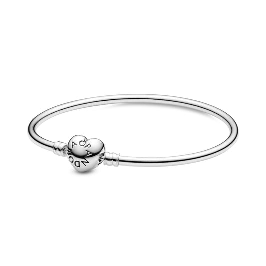 Pandora Moments Heart Clasp Bangle Premium Fashion Jewelry Gift Collection