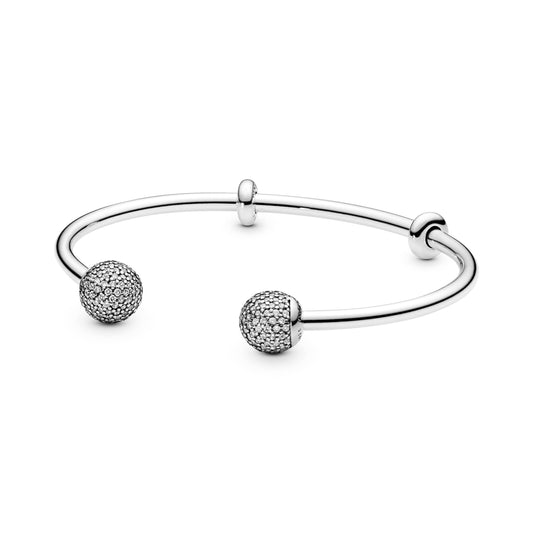 Pandora Moments Open Pavé Bangle Premium Fashion Jewelry Gift Collection