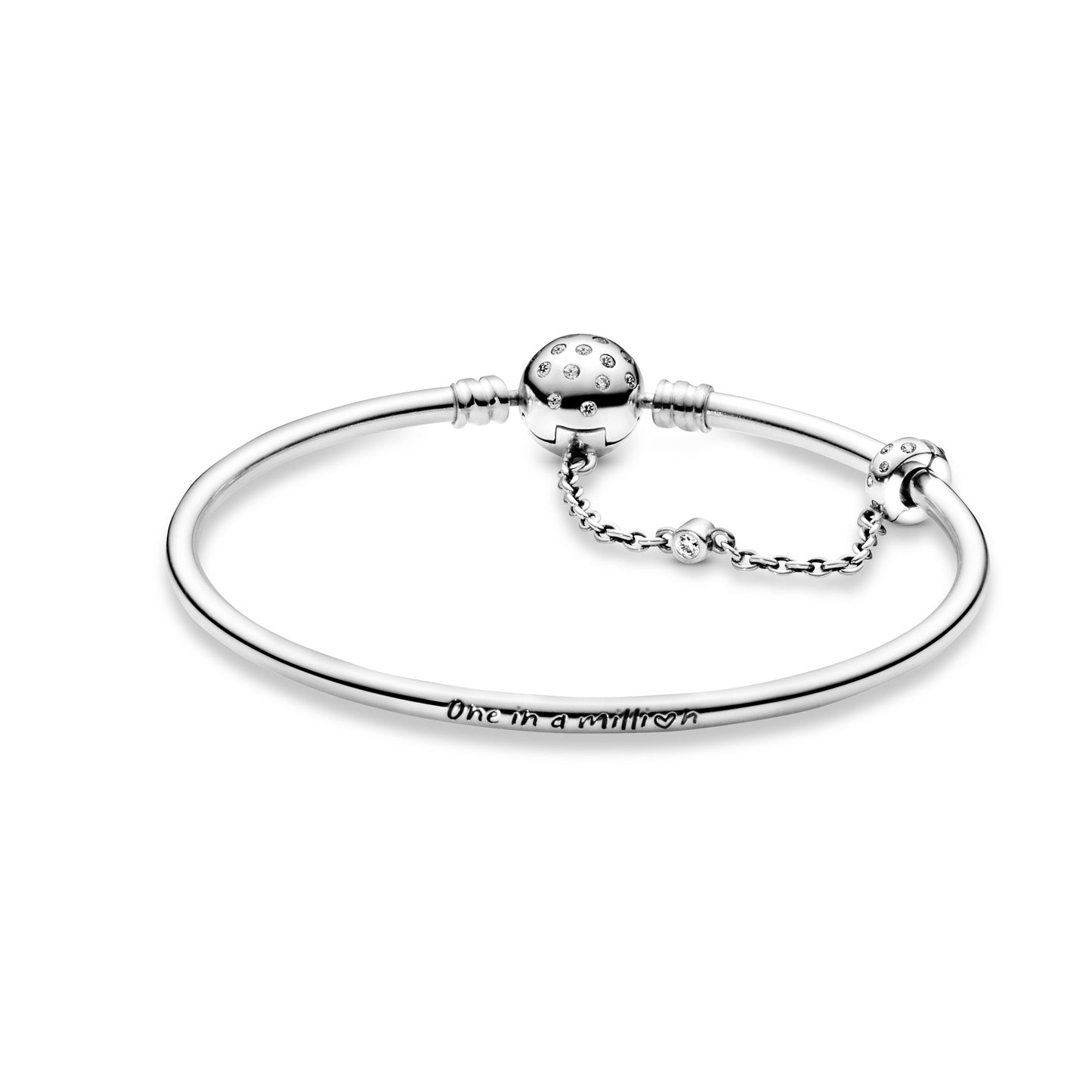 Pandora Moments Chain Clasp One In a Million Bangle Premium Fashion Jewelry Gift Collection