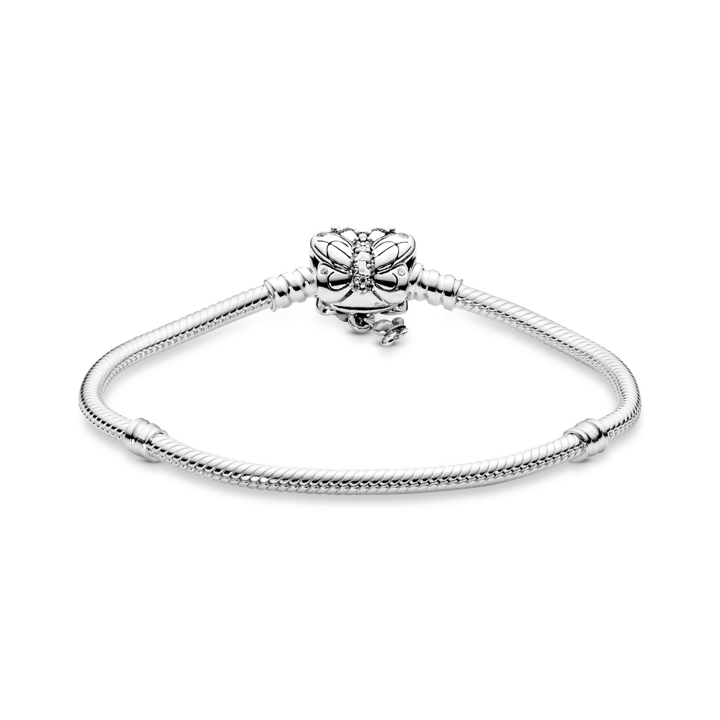 Pandora Moments Butterfly Clasp Snake Chain Bracelet Premium Fashion Jewelry Gift Collection
