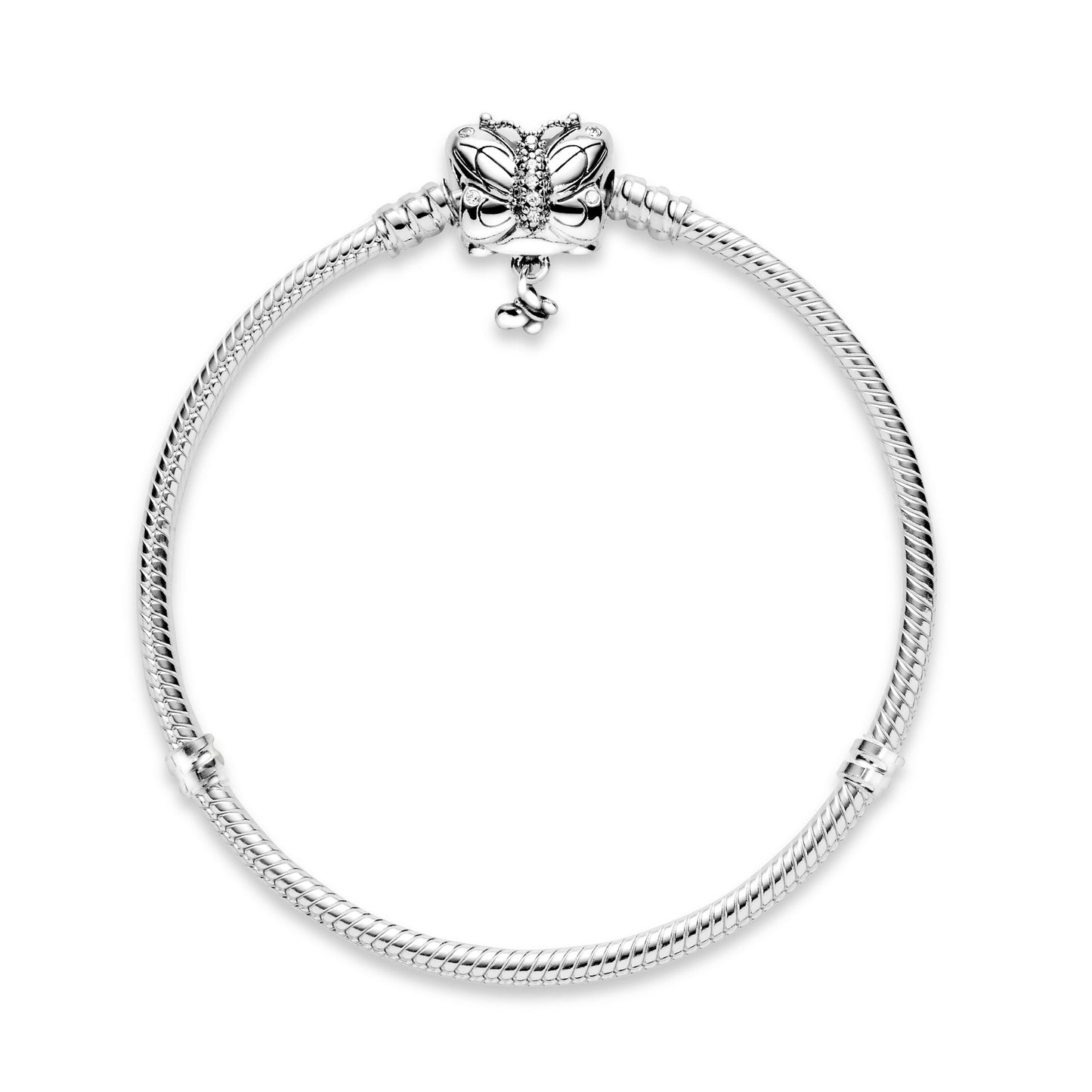 Pandora Moments Butterfly Clasp Snake Chain Bracelet Premium Fashion Jewelry Gift Collection