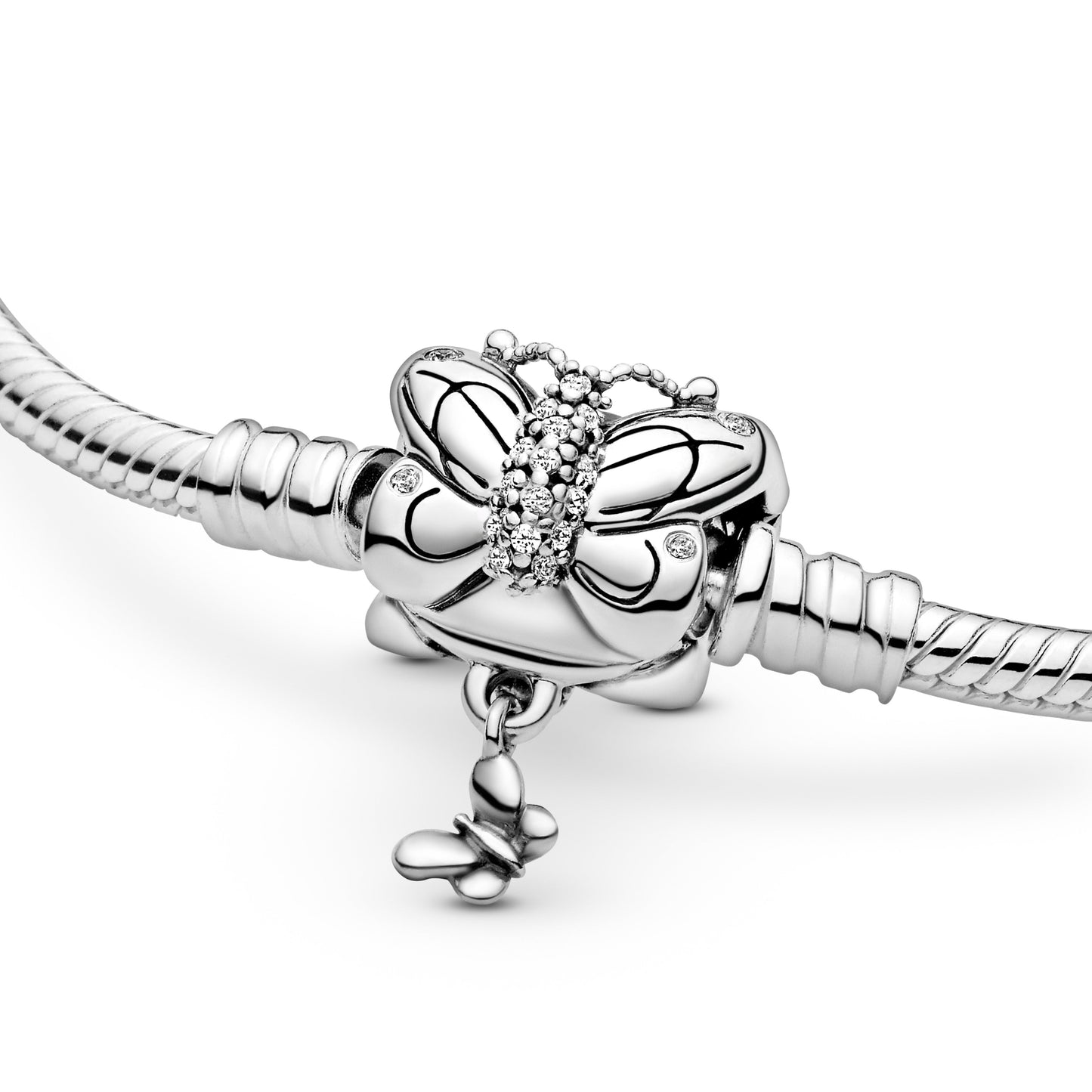 Pandora Moments Butterfly Clasp Snake Chain Bracelet Premium Fashion Jewelry Gift Collection