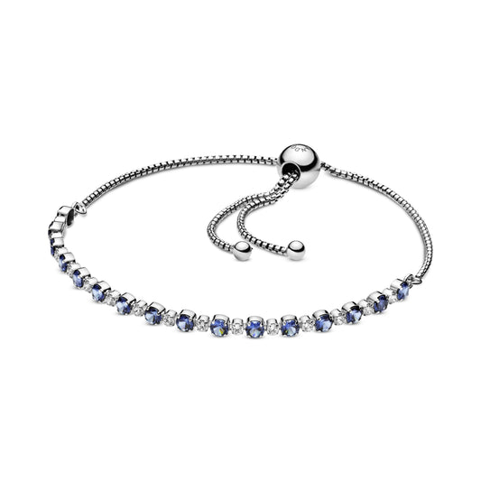 Blue & Clear Sparkle Slider Bracelet Premium Fashion Jewelry Gift Collection