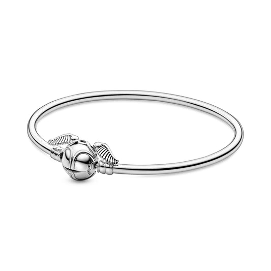 Pandora Moments Harry Potter, Golden Snitch Clasp Bangle Premium Fashion Jewelry Gift Collection