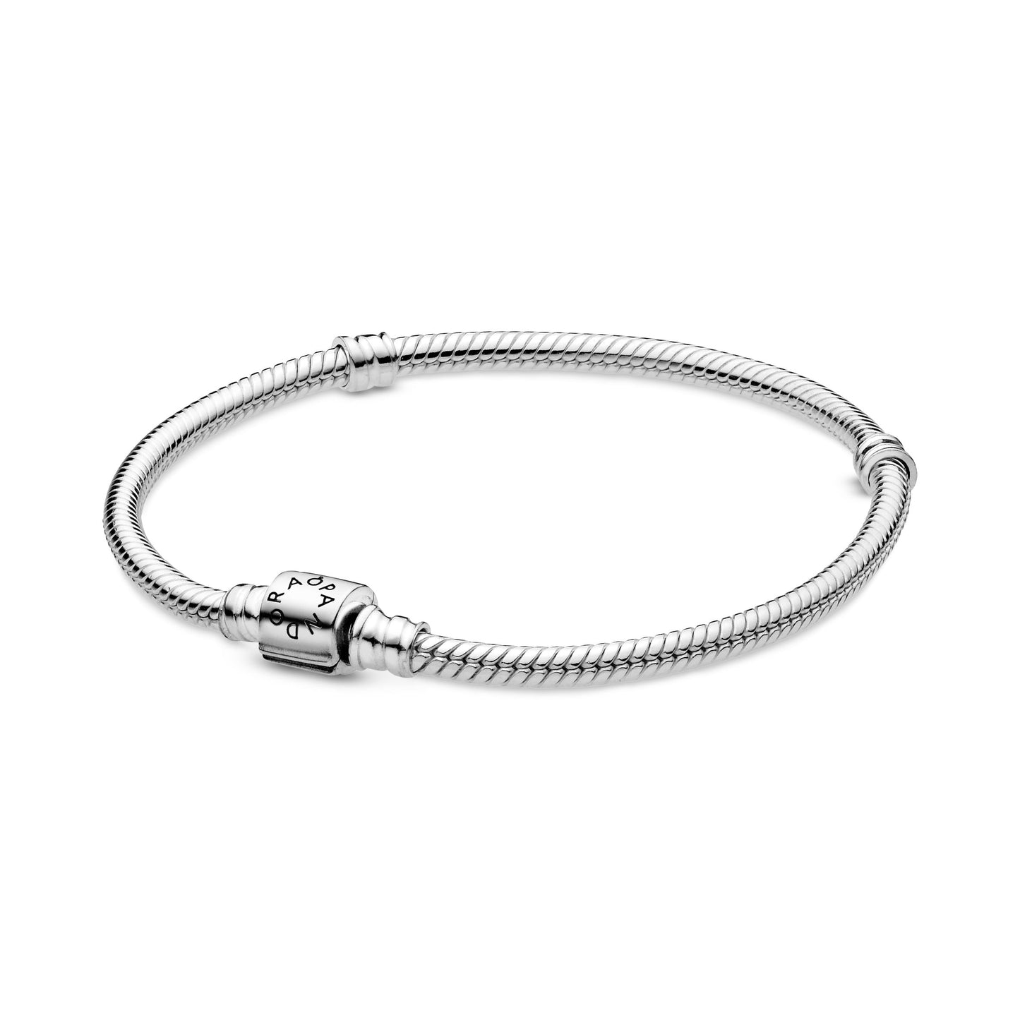 Pandora Moments Barrel Clasp Snake Chain Bracelet Premium Fashion Jewelry Gift Collection