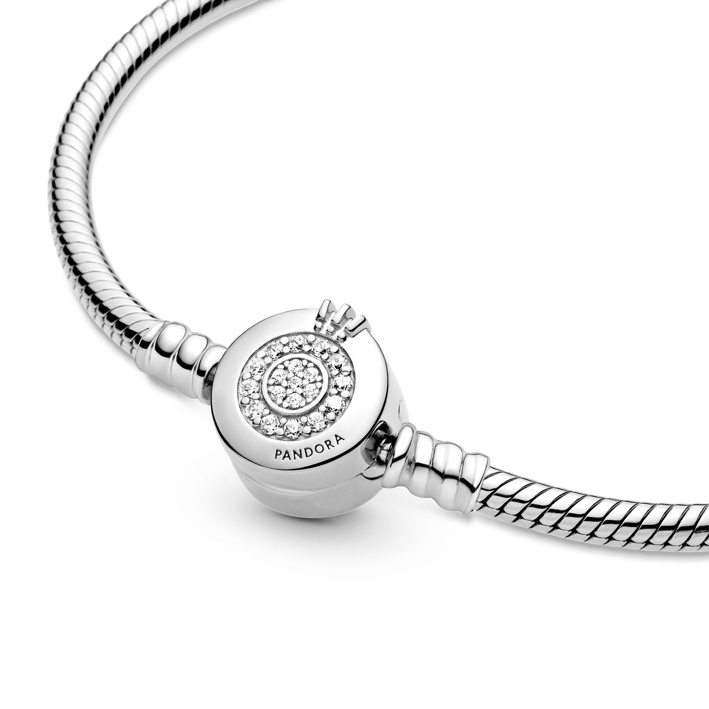 Pandora Moments Sparkling Crown O Snake Chain Bracelet Premium Fashion Jewelry Gift Collection