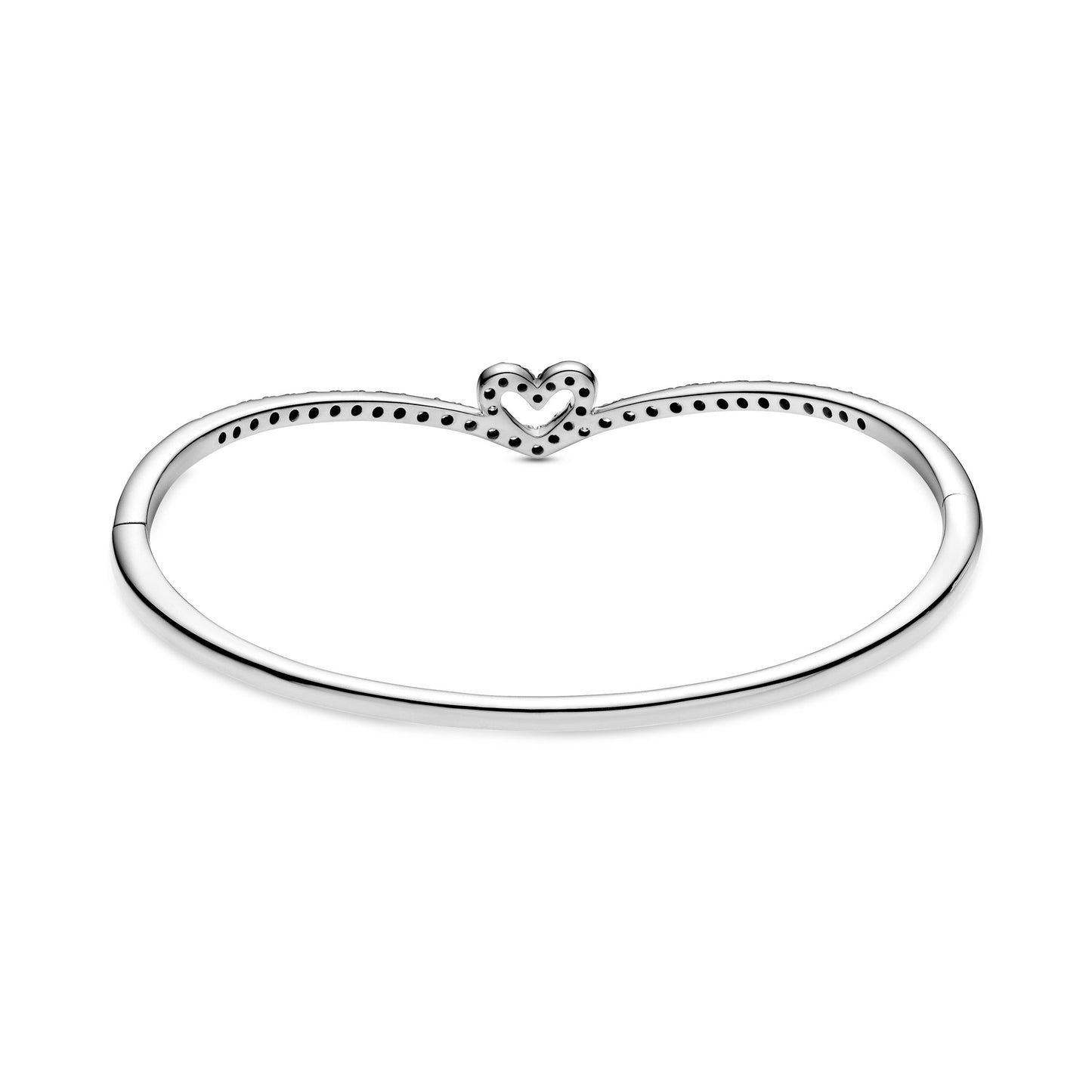 Sparkling Wishbone Heart Bangle Premium Fashion Jewelry Gift Collection